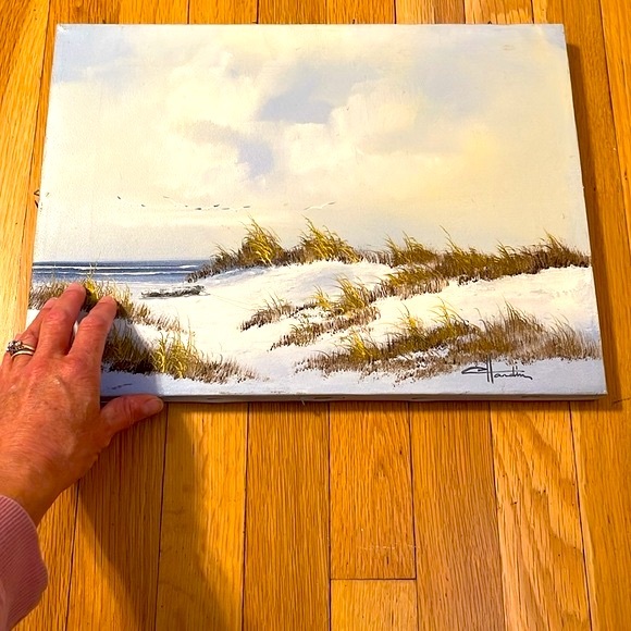 Seacoast Oil Painting on Canvas, 12x16 - Picture 5 of 13